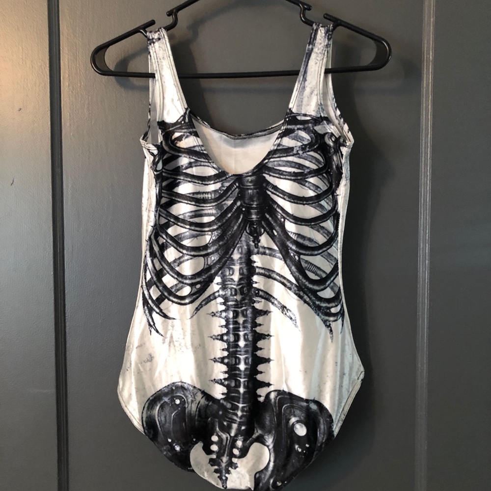Skeleton One Piece Swimsuit - Picture 2 of 4